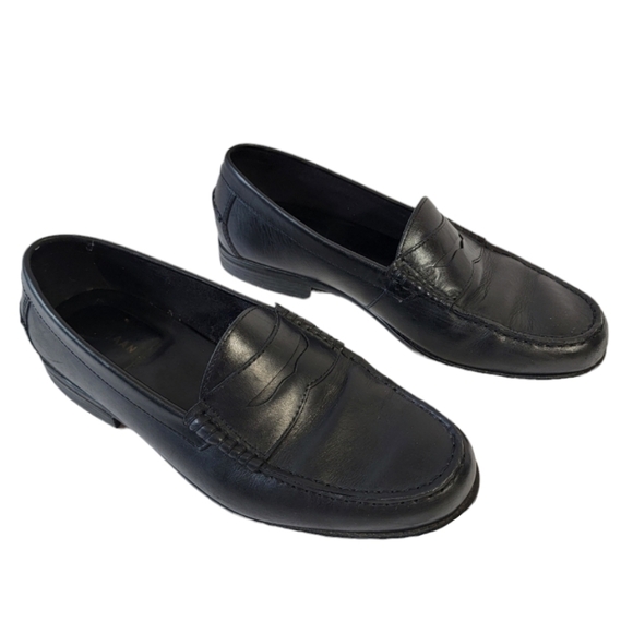 COLE HAAN Dustin II Men´s Black Leather Loafers Sz...